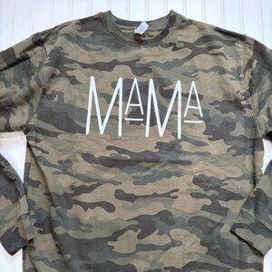 NWOT Camo Mama Crewneck Sweatshirt